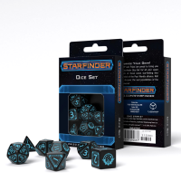 Starfinder kauliukų rinkinys (juodos ir mėlynos sp.)